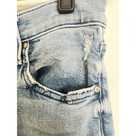 Mother Women’s High Waisted Rider Ankle Fray Jeans in Fish Out of Water Size 32 - Picture 3 of 16